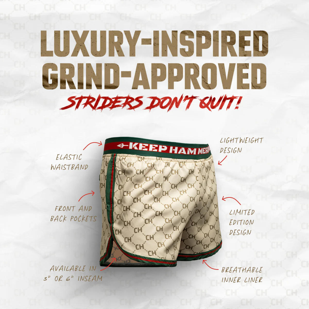 STRIDER CH MONOGRAM SHORTS - Image 5