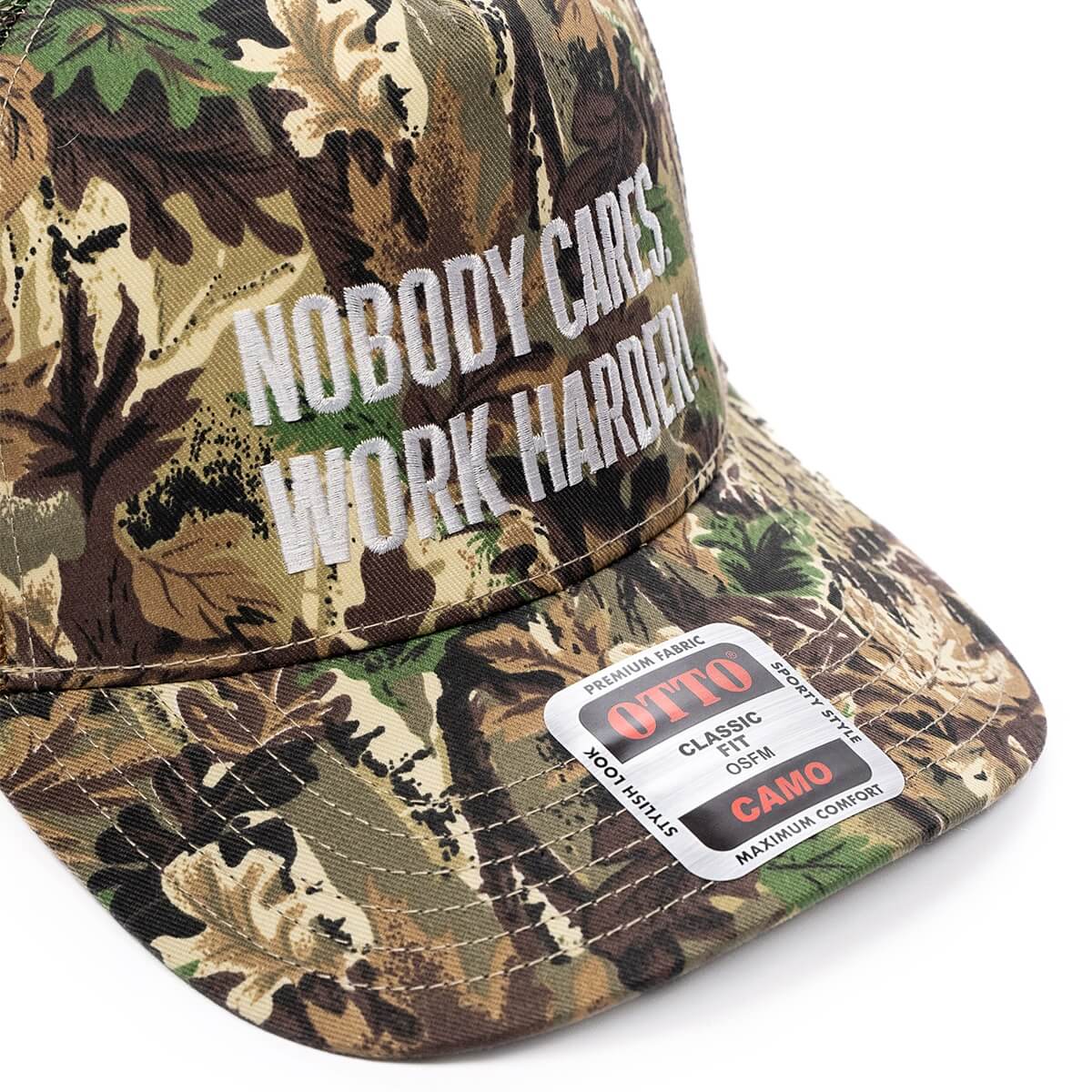 NOBODY CARES LEAF CAMO HAT - Image 4