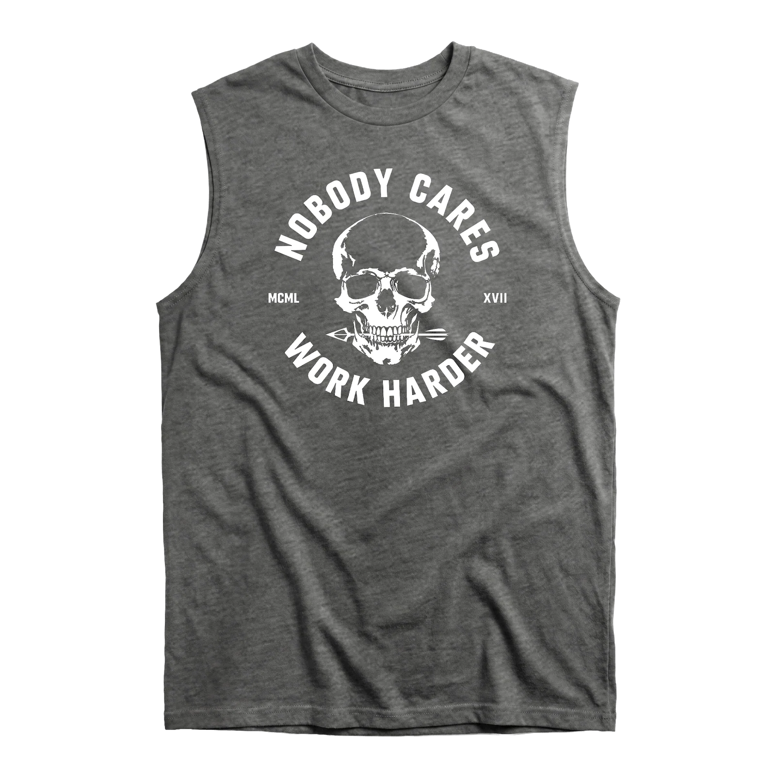 NOBODY CARES SKULL CUTOFF - Image 3