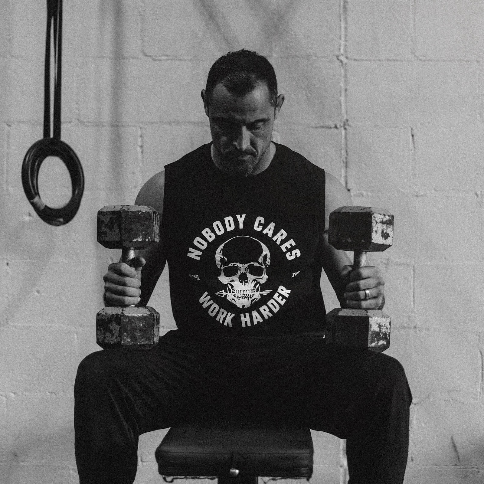 NOBODY CARES SKULL CUTOFF - Image 4
