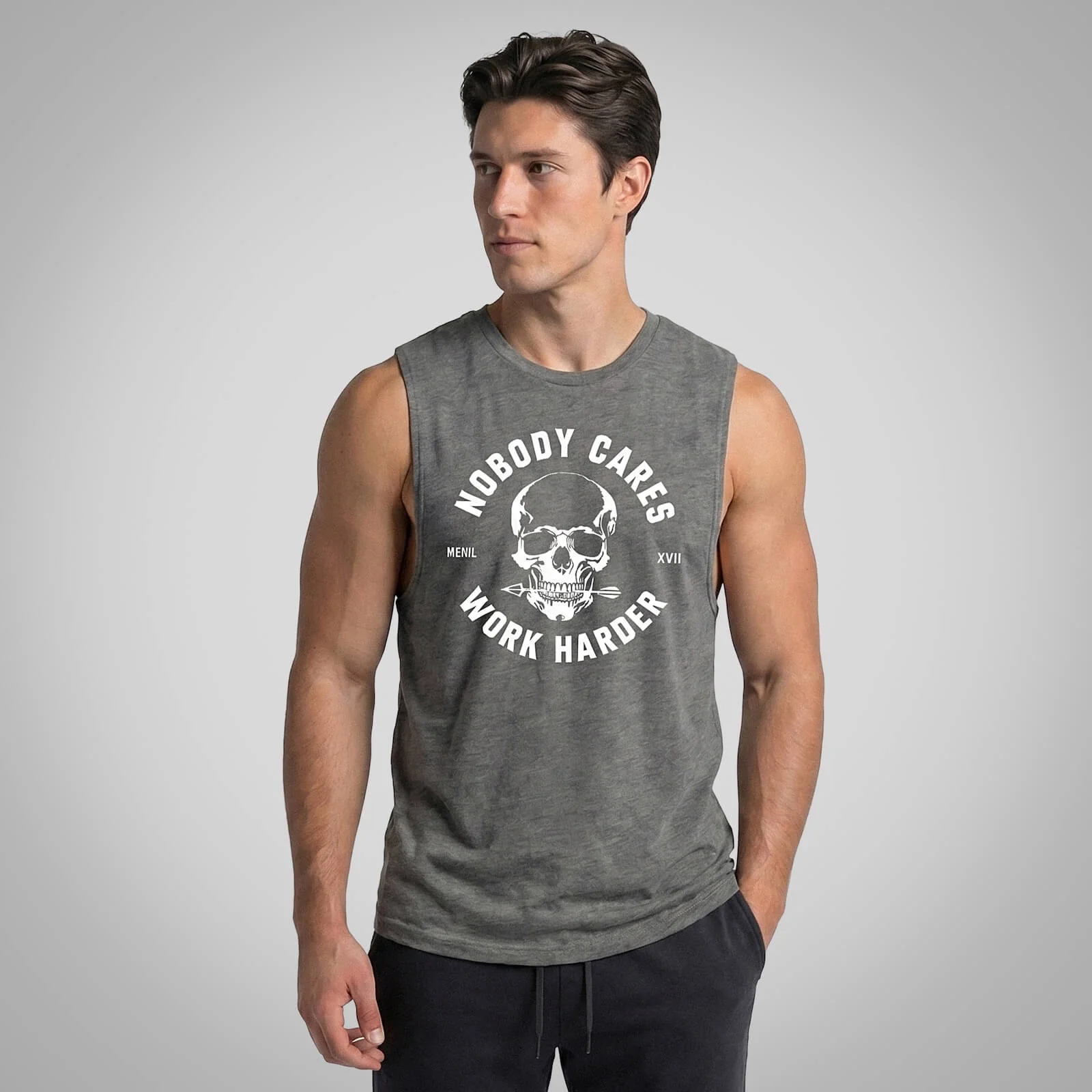 NOBODY CARES SKULL CUTOFF - Image 6